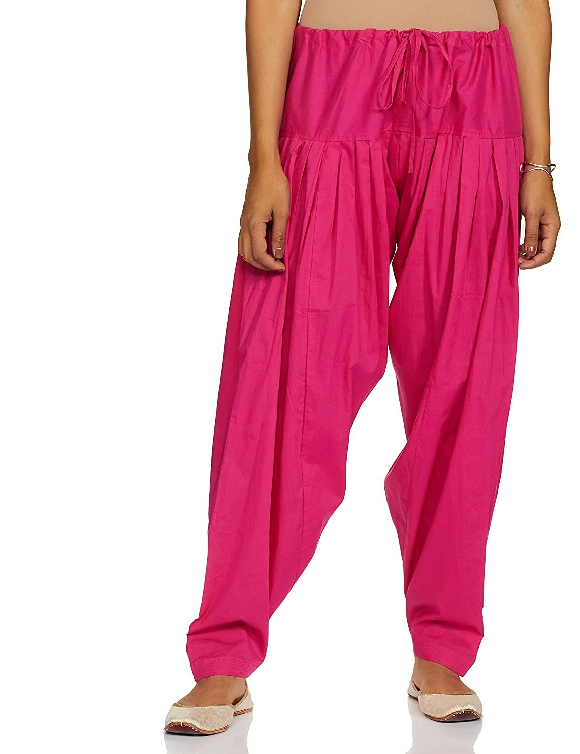 Pure Cotton Women Patiala Women’s & Girl Semi Salwar Pants Regular Pink