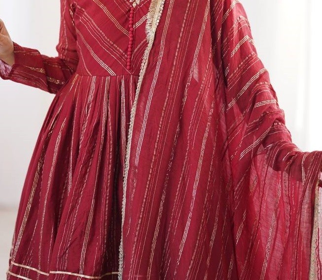 New Stylish Heavy Mal Chanderi Kurta Palazzo With Dupatta For Wedding