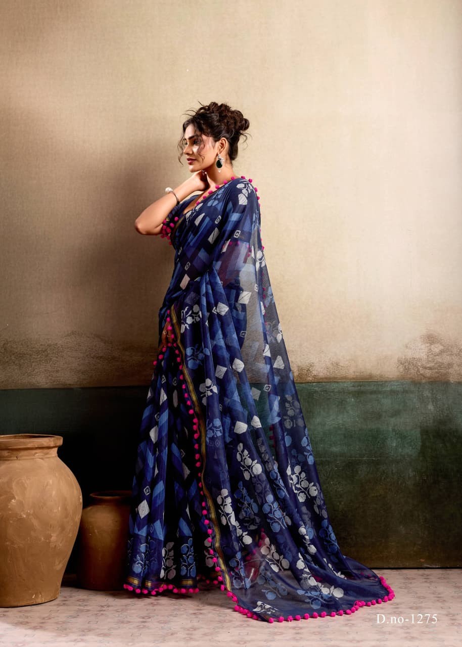 STEPNSHOP PREMIUM SAREE FESTIVAL WEAR WITH FANCY WORK 22742