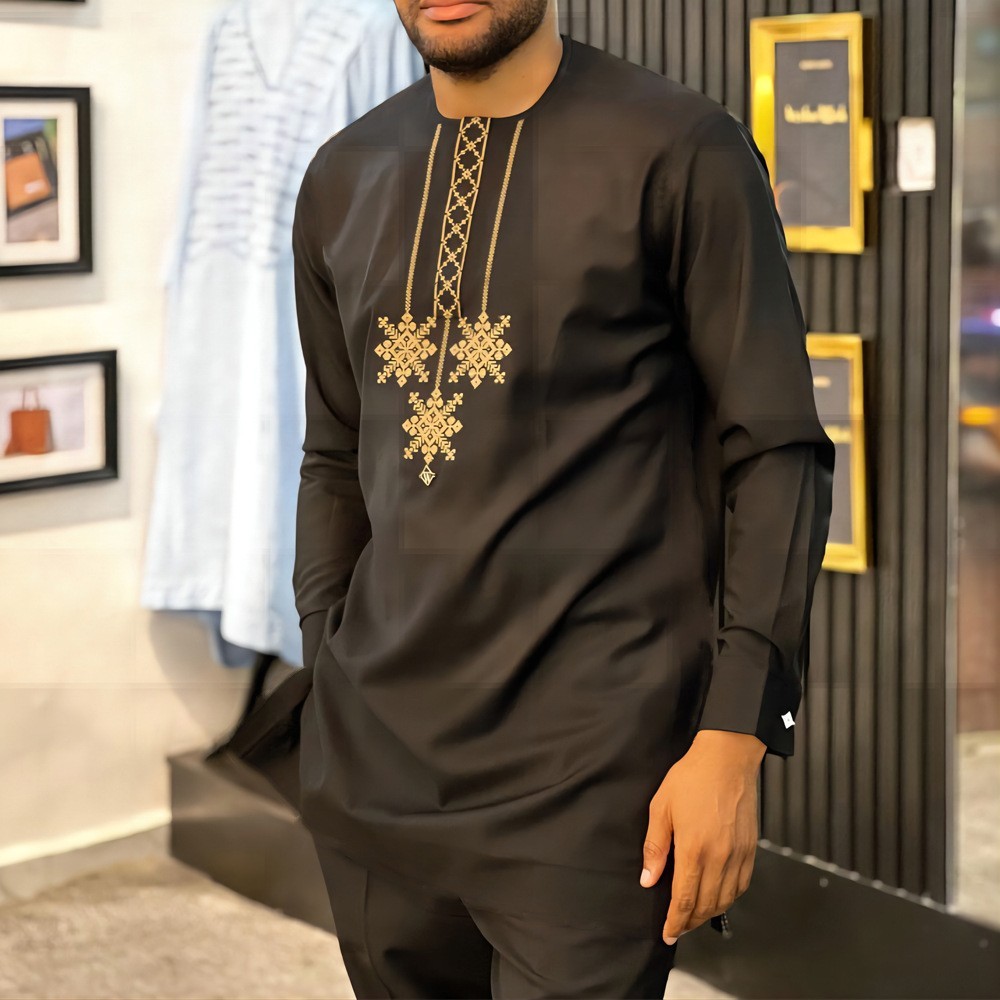 Men African Traditional Suits and Pants 2 Piece Set Formal Outfits , 2XL