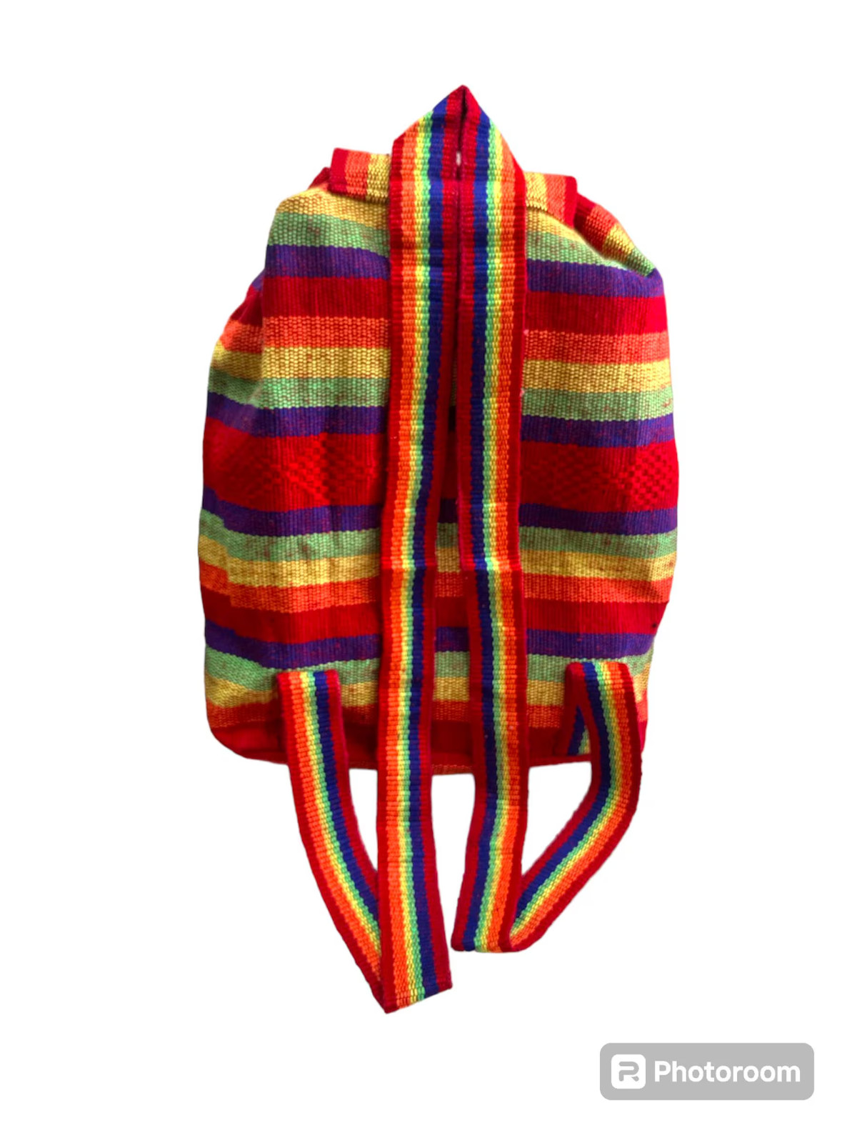 BACKPACK , HIPPIE GEAR , MEXICAN MADE , AUTHENTIC PINZON , RAINBOW