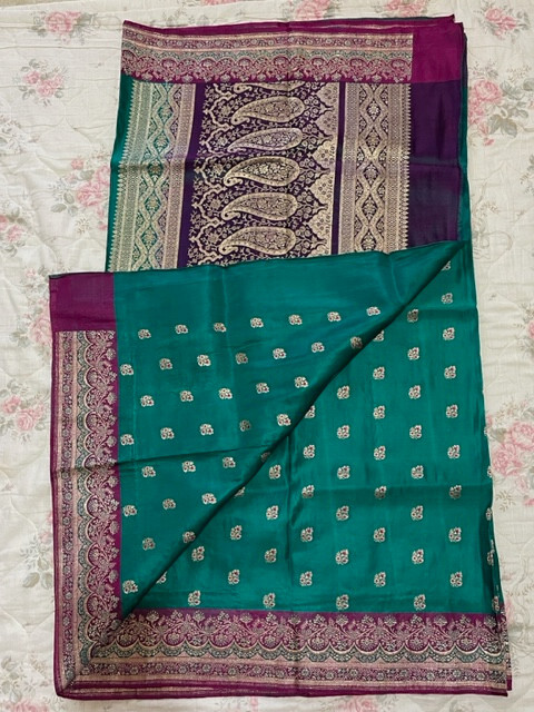 Bollywood Designer Sari Silk Saree stitched Blouse Women Traditional dress