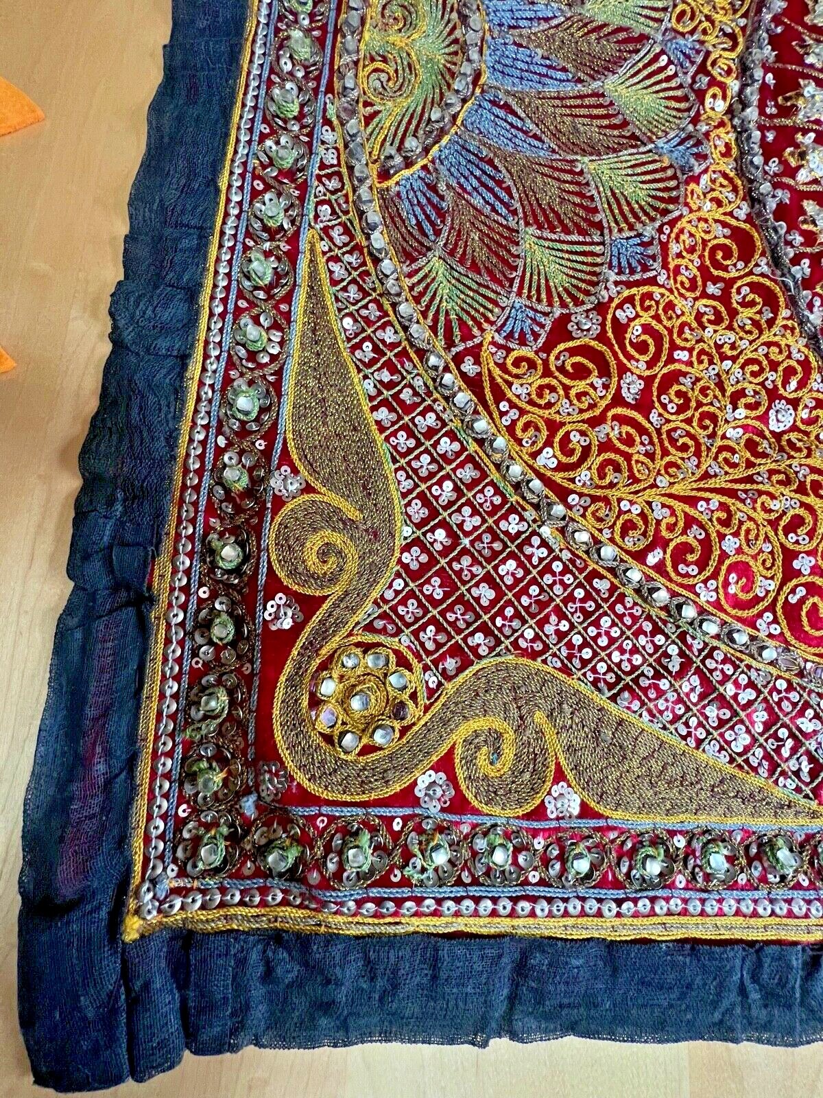 Spectacular Vintage Embroidered Wall hanging from Thailand