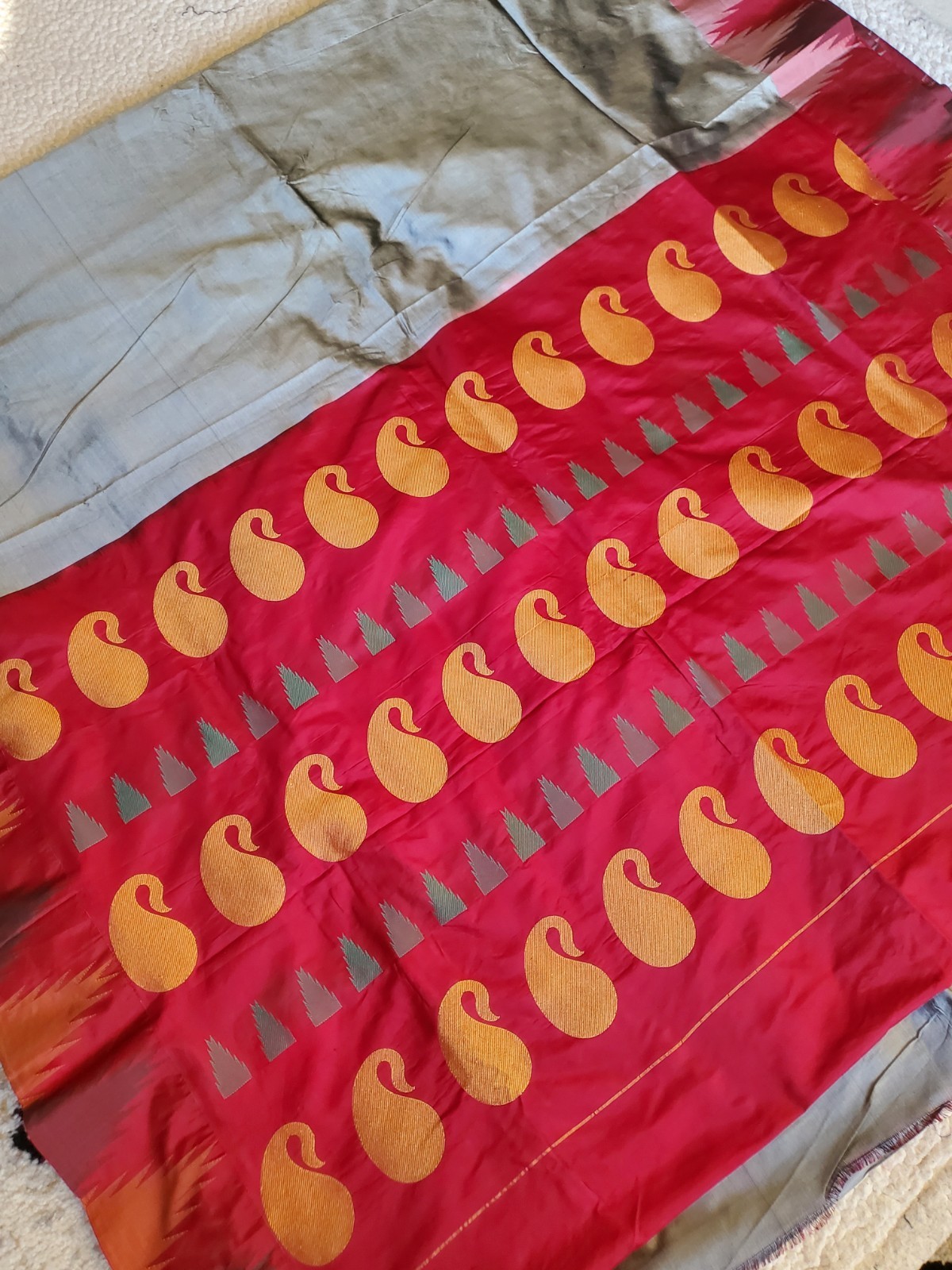 Women New Pure Silk Kanjivaram Saree Festive Wedding Party