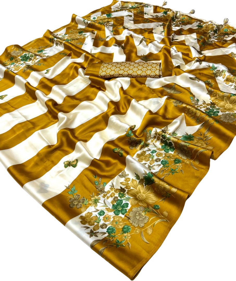 Soft Modal Silk Saree for Women Printed Indian Party Festival Wear Sari