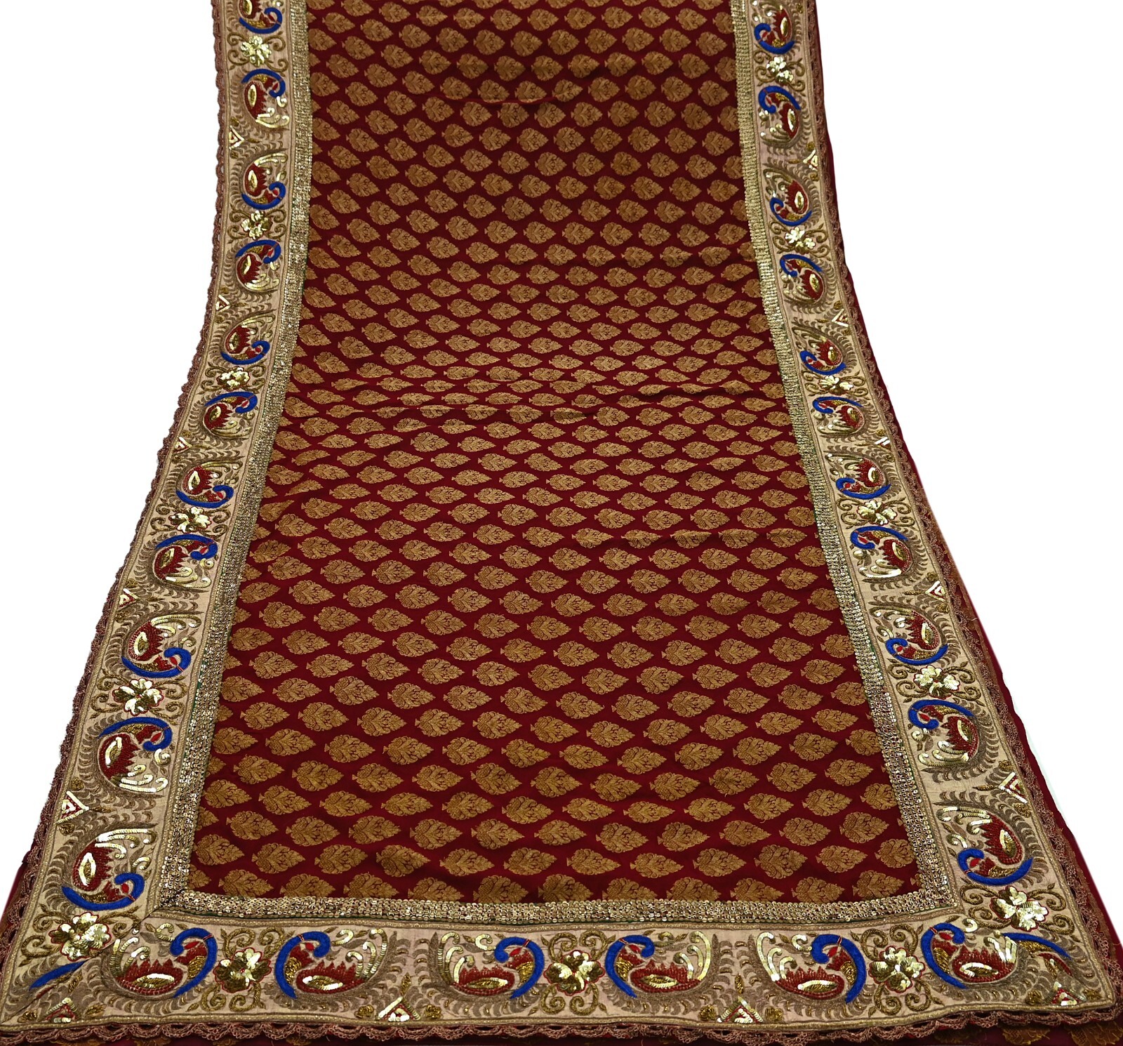 Pre-Owned Sari Georgette Silk Hand Embroidered Designer Manish Malhotra Sarees