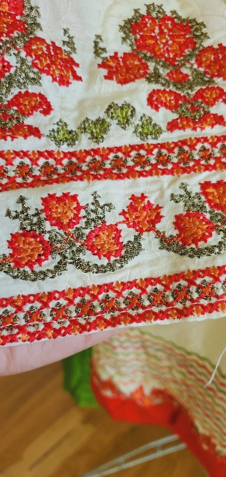 Pakistani, Indian embroided 2 piece Kameez Shalwar stitched cotton quality dress