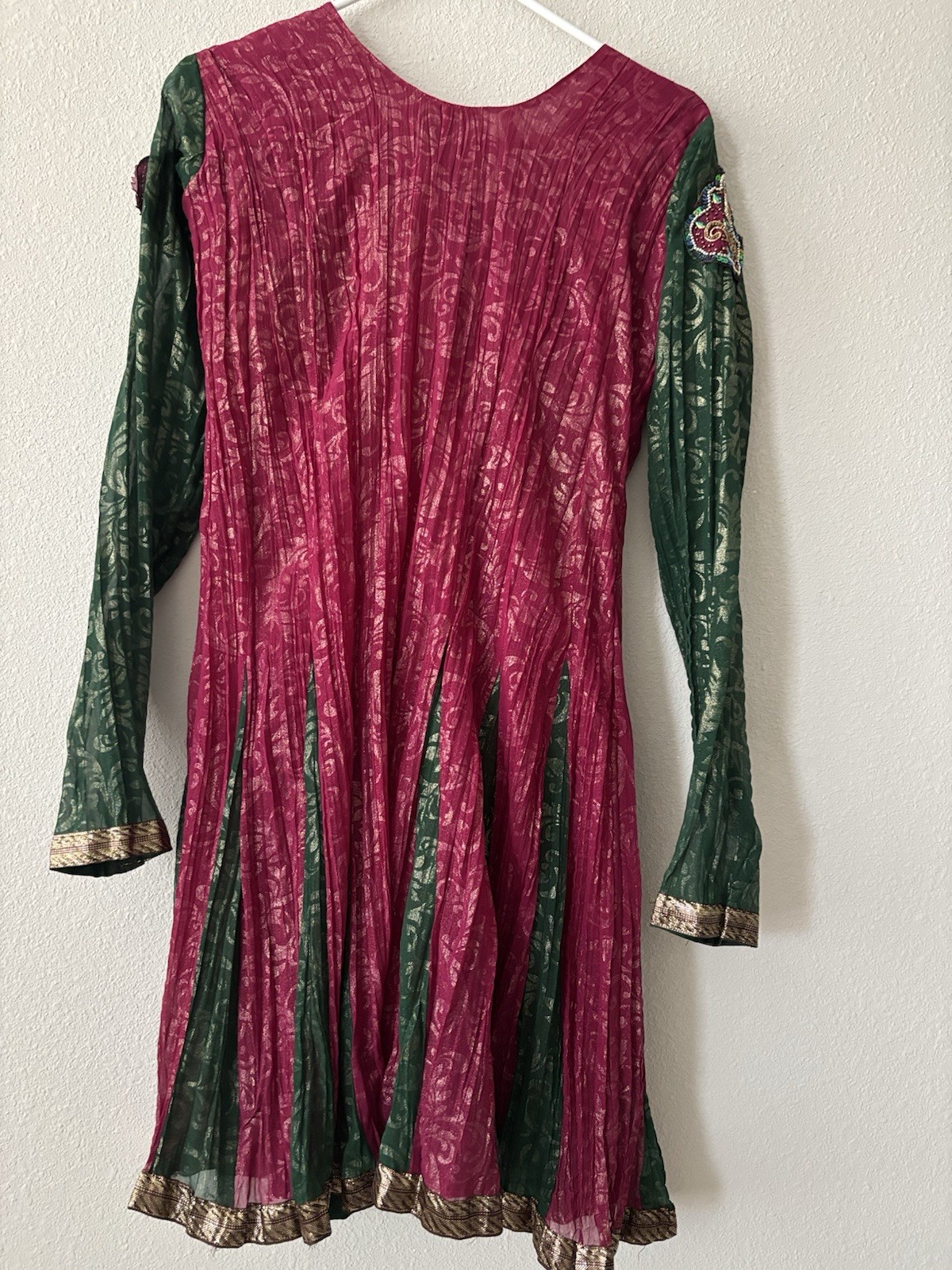 Magenta And Green Multicolor Designer Anarkali Style Readymade Womens Kurta