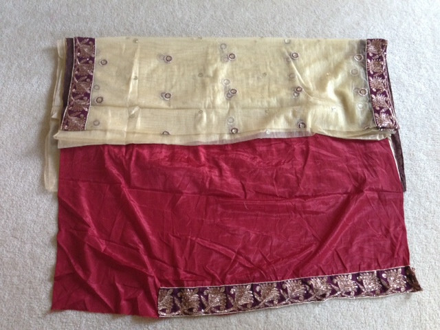 women Designer Bollywood Sari Silk Saree scarf blouse pc and skirt materil
