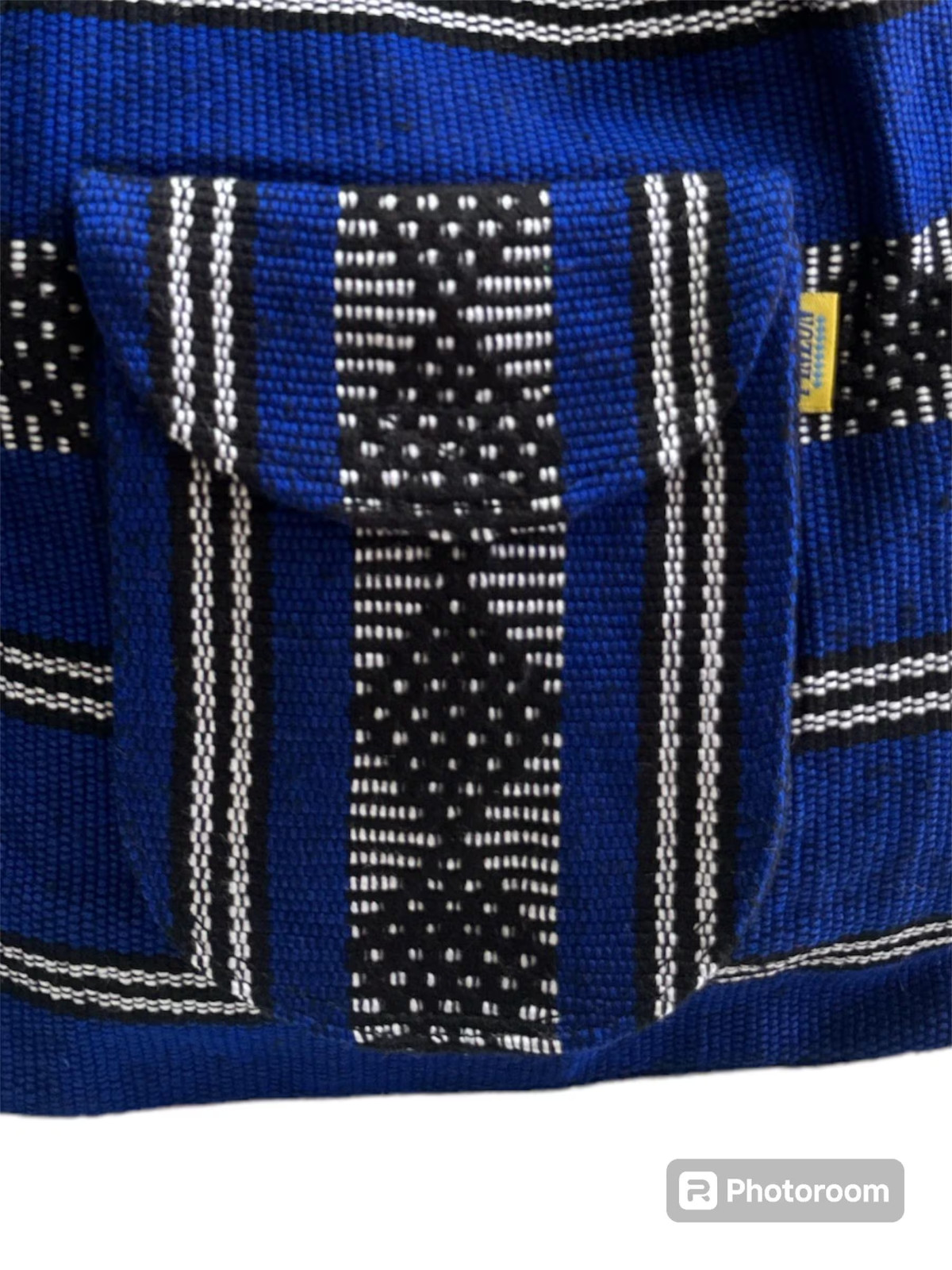 BACKPACK , HIPPIE GEAR , MEXICAN MADE , AUTHENTIC PINZON , ROYAL BLUE