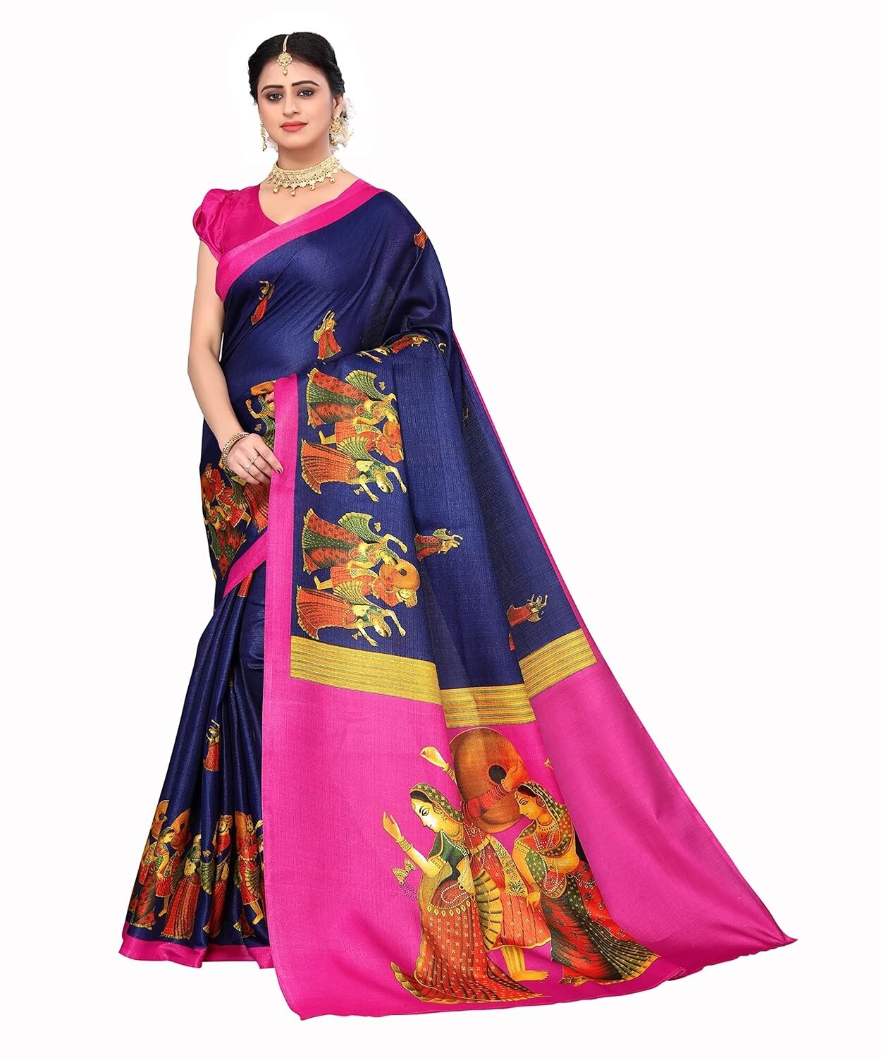 Women’s Art Silk Saree with Blouse Piece