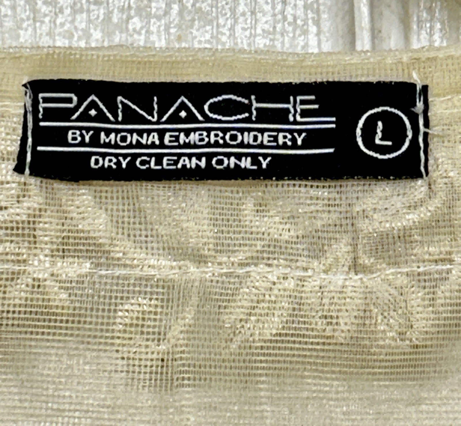 PANACHE By Mona Pakistani Luxury Embroidered Embellished Formal Dress ~ Large