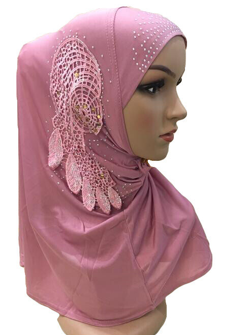 Muslim Hijab Women One Piece Full Cover Wrap Shawl Amira Overhead Headscarf Caps