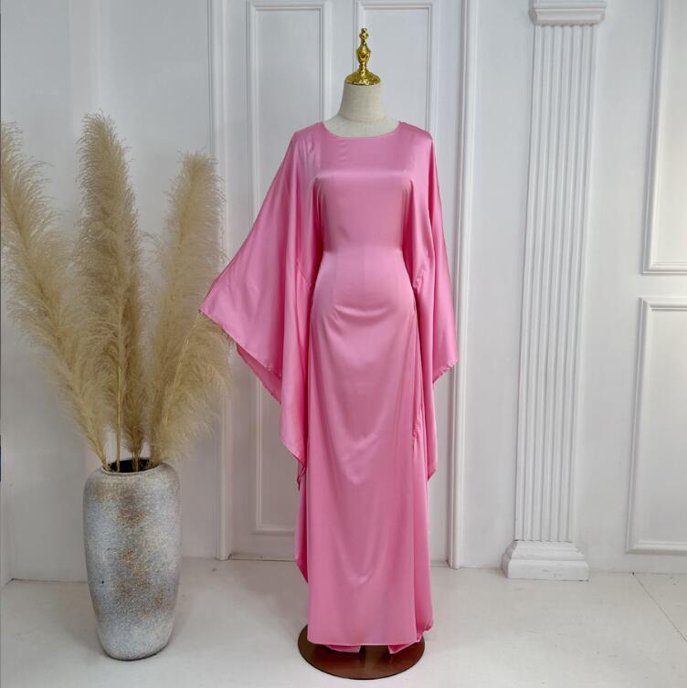 Women Dress Dubai Burqa Party Shiny Cloth Cover Robe Bat Sleeve Muslim Abaya