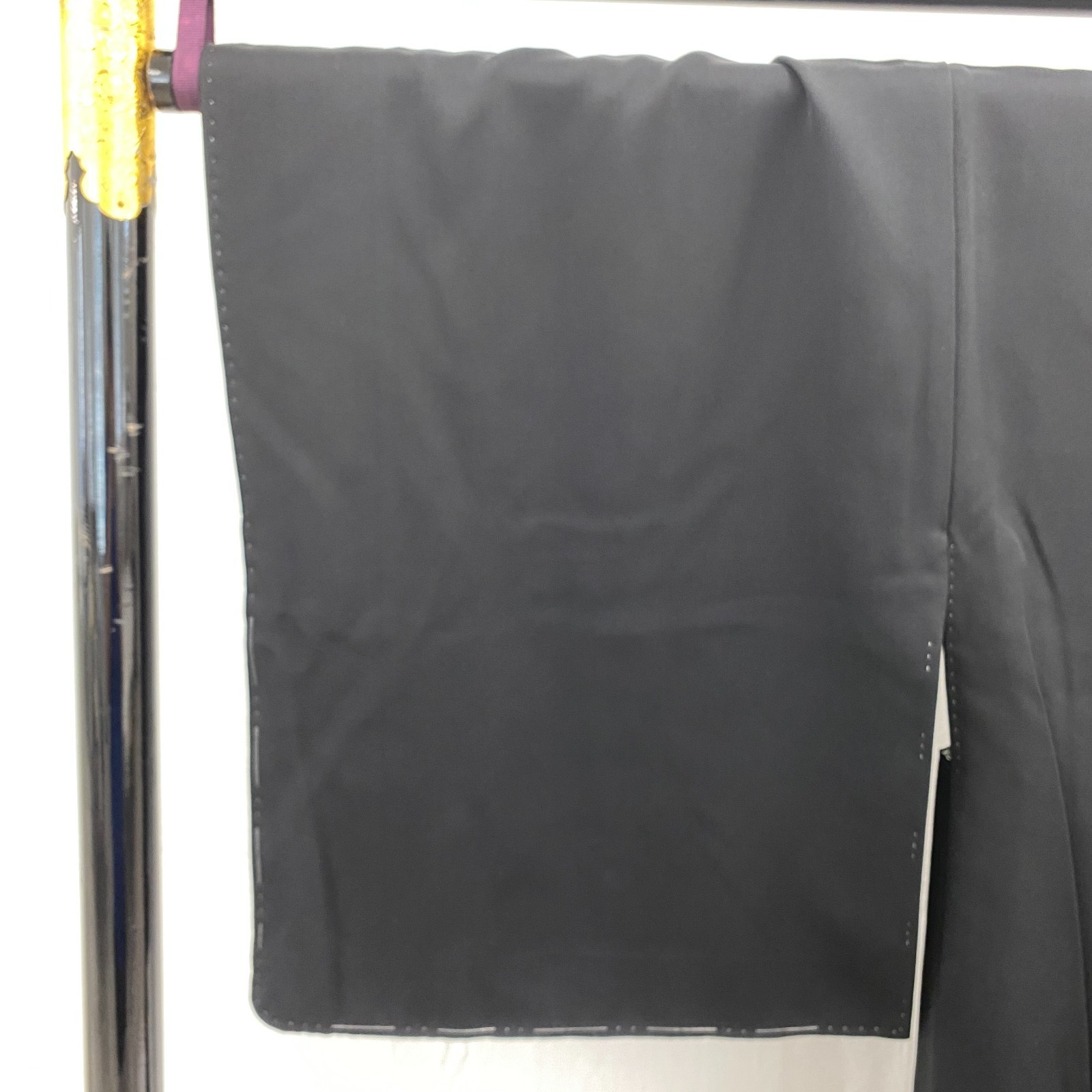 Japanese Vintage Kimono Haori Jacket Polyester Black Embroidery Traditional 30in