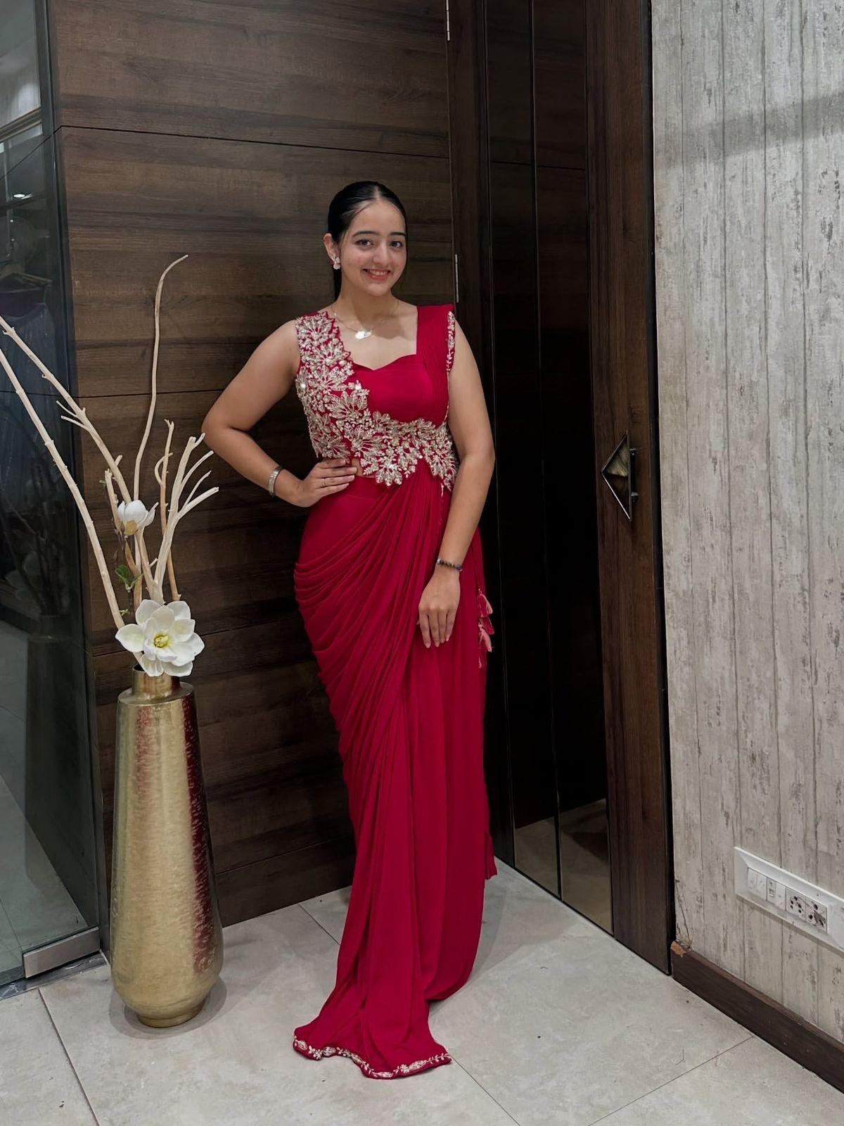 Ready-to-Wear Designer Saree for Adults Bollywood Party and Indian Pakistani Wed