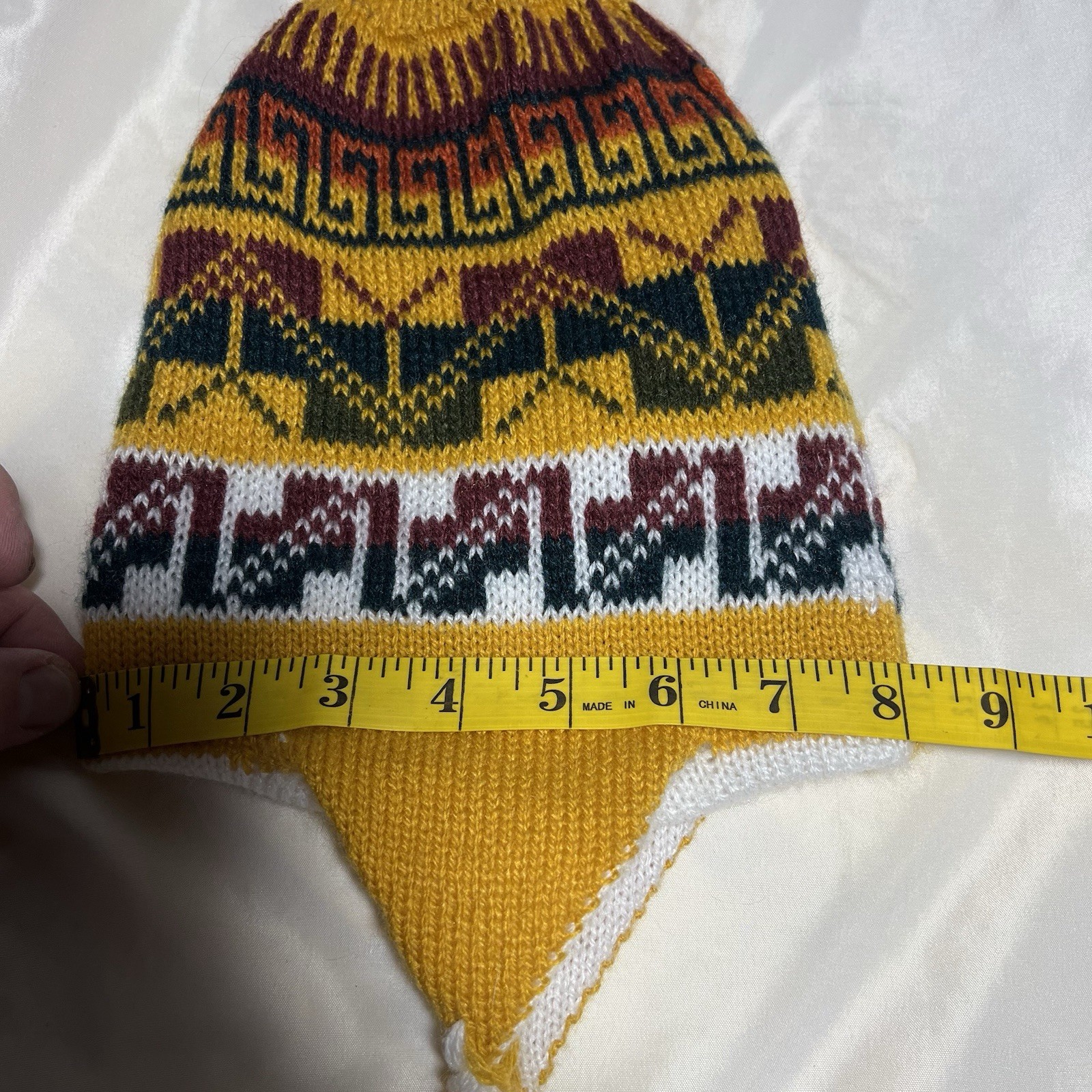 Handmade Chullo for kids Peruvian hat for Winter knitting Alpaca Very Soft Peru