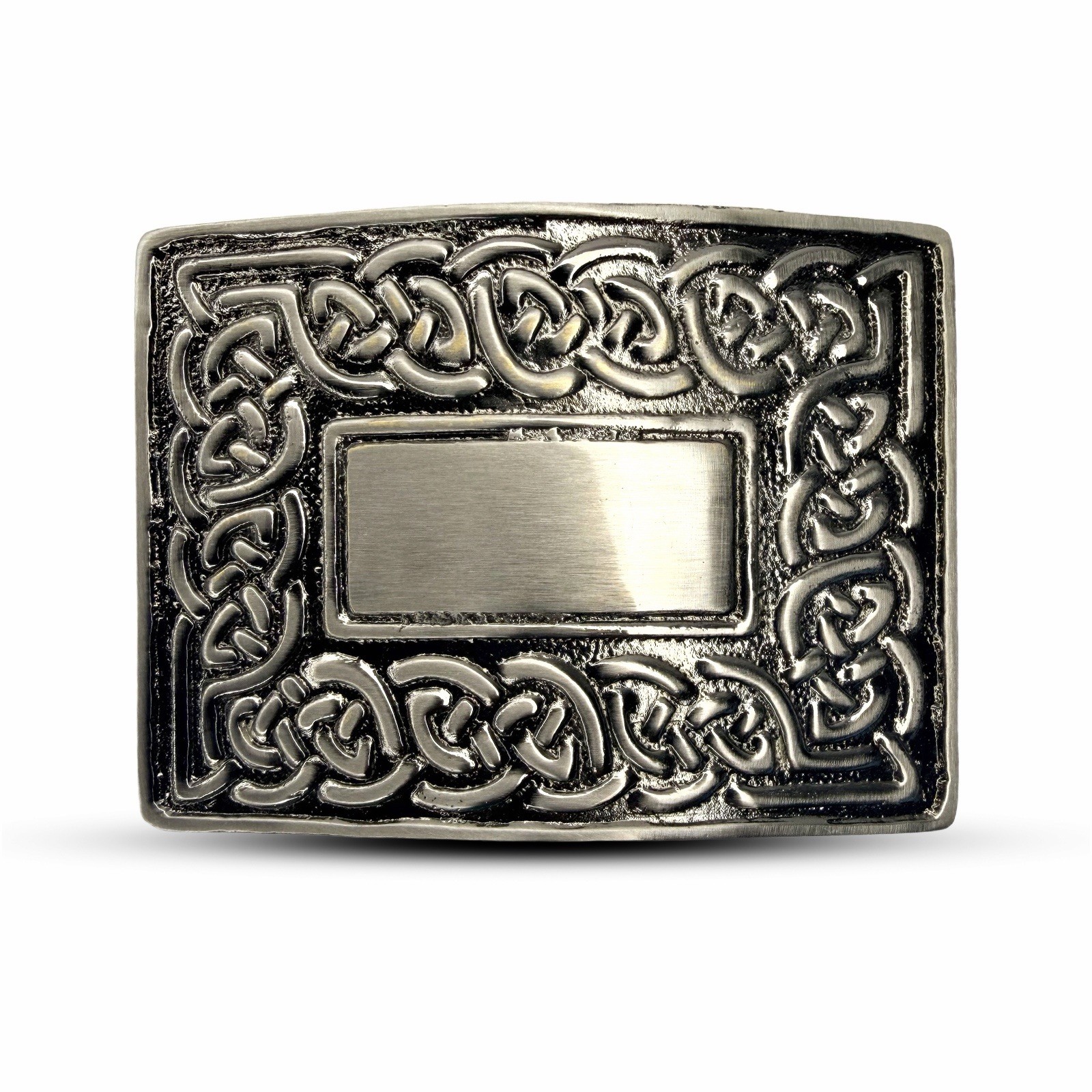 Scottish Highland Celtic Knot Kilt Belt Buckle Brass Antique Finished