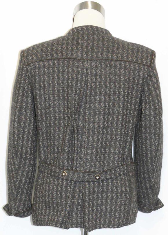 STEINBOCK BROWN Tweed WOOL JACKET Men Boys Designer SHORT SLEEVES 46 42″ Chest M