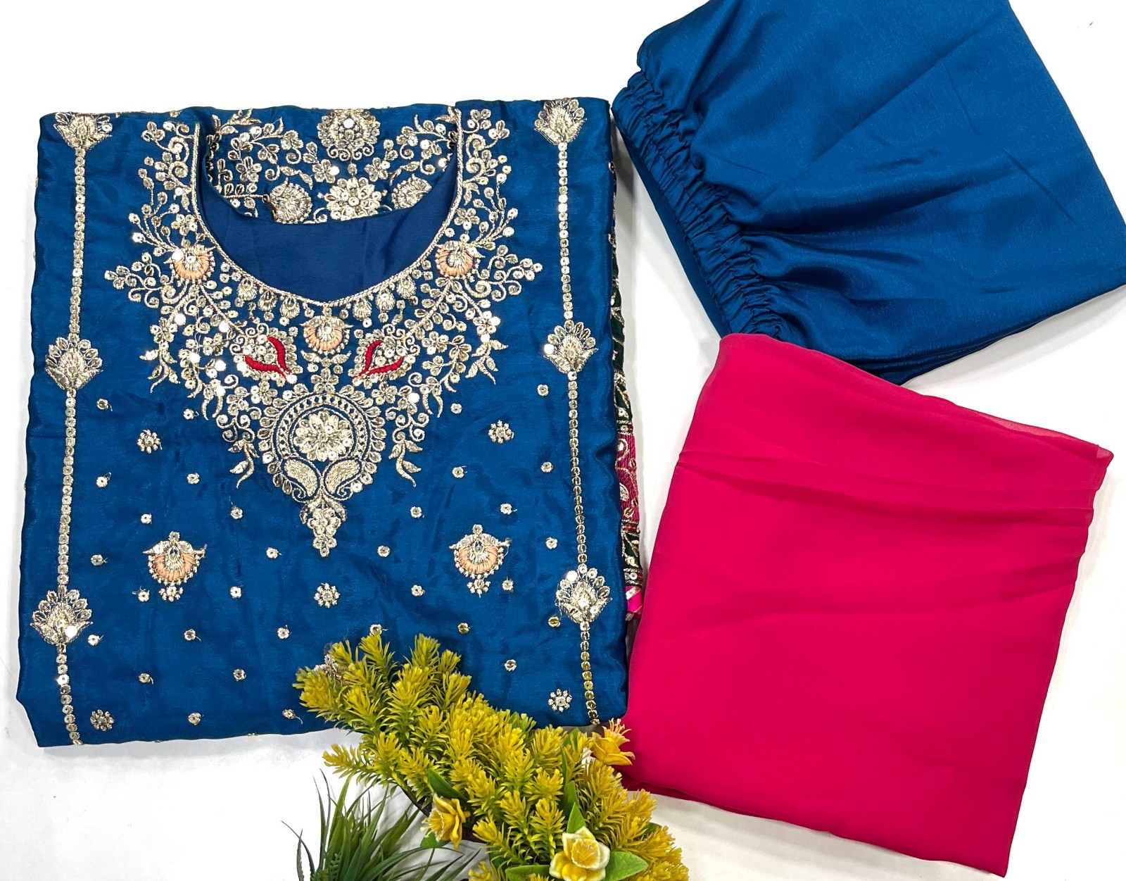 Indian Designer Beautiful Kurti Pant Set Bollywood Wear Salwar Kameez Set Suit