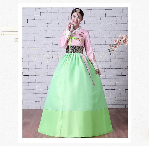 New Traditional Korean Hanbok Dress Korean Folk Stage Dance Costume Hanbok Dress