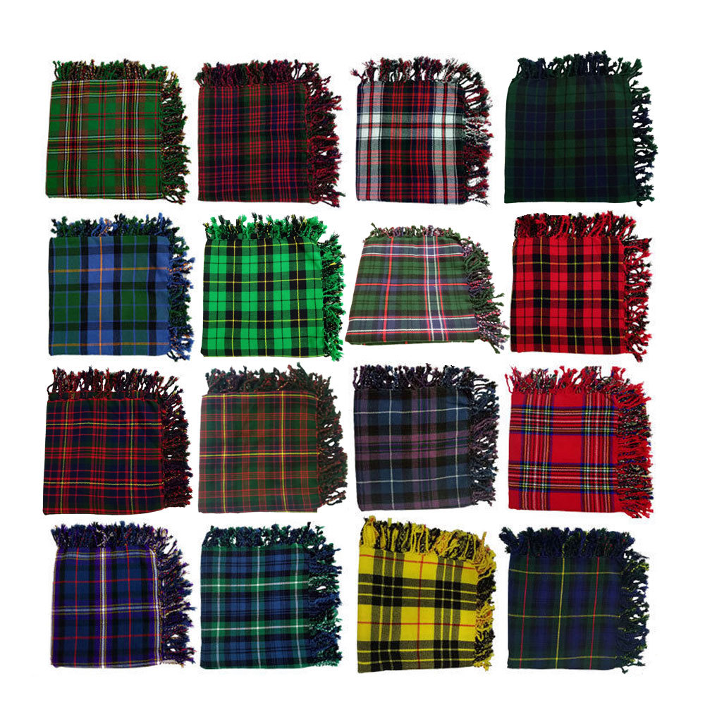 Scottish Kilt Fly Plaid 48″ X 48″ Various Acrylic Wool Tartans Piper Fly Plaids