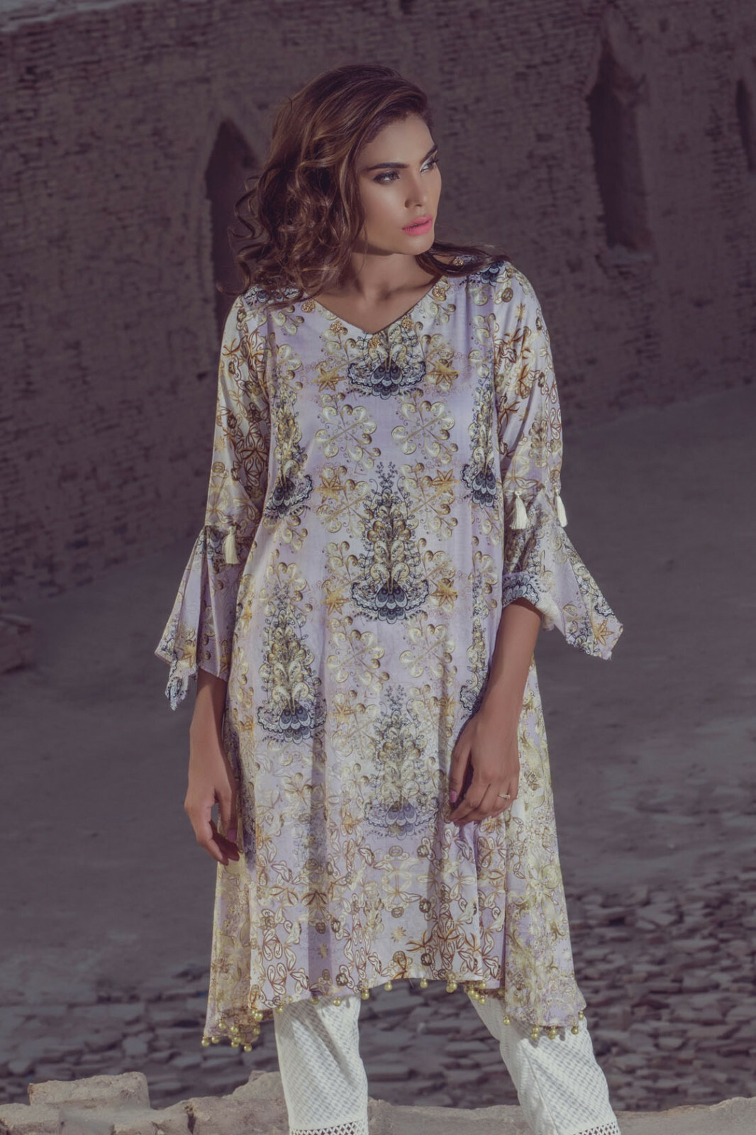 NWT ZAIBUNNISA Sizes S, M Summer Lawn Kurti Pakistani Designer Indian SAFINAZ
