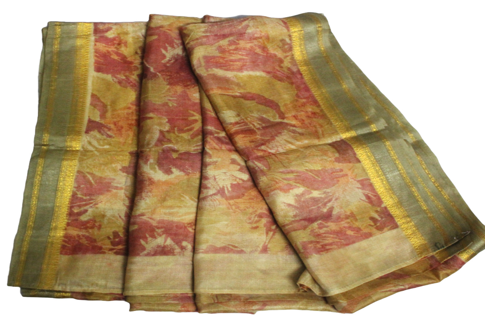 Indian Vintage Sari Women Wrap Dress Used Craft Fabric Sewing Curtain Drape 5YD