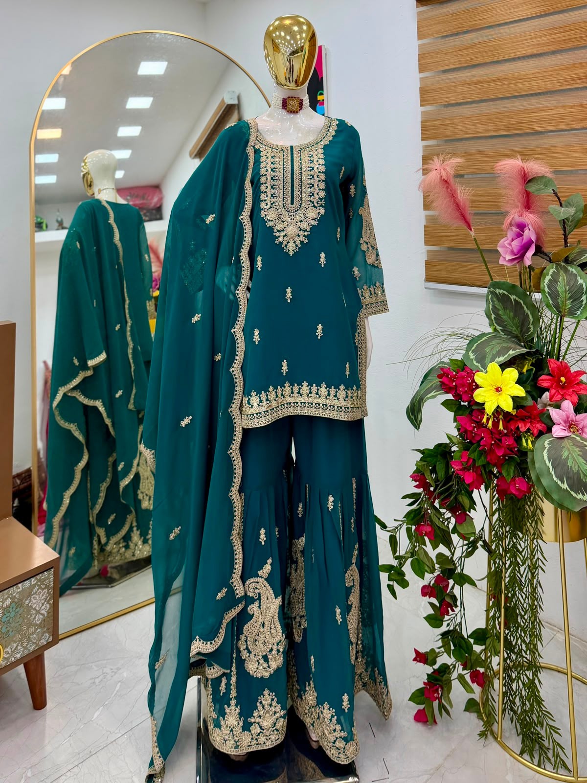Salwar Kameez Pakistani Indian Wedding Party Wear Dress Bollywood Suits Sharara