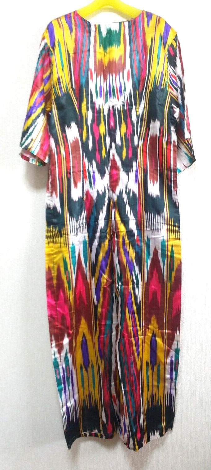 Vintage Uzbekistan national costume from the 1980s one-piece dress in Multicolor