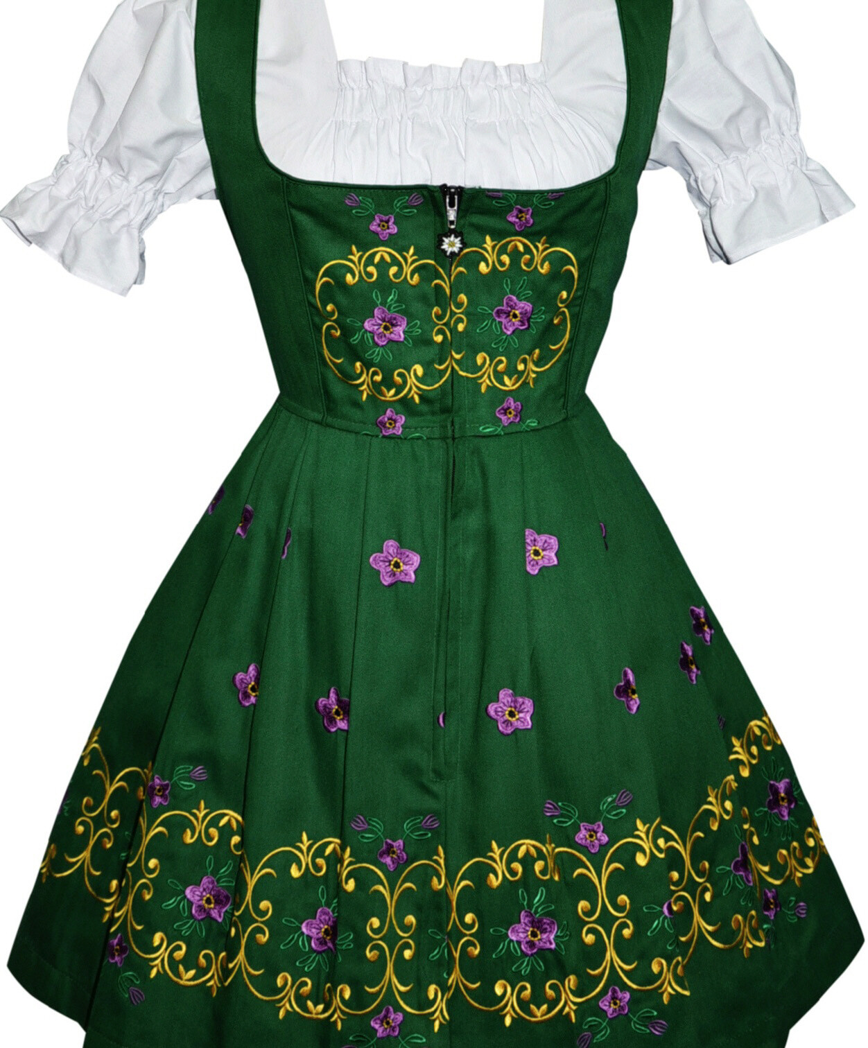 Sz 6 S Green Dirndl German Waitress Oktoberfest Dress Short Women Bavarian Party