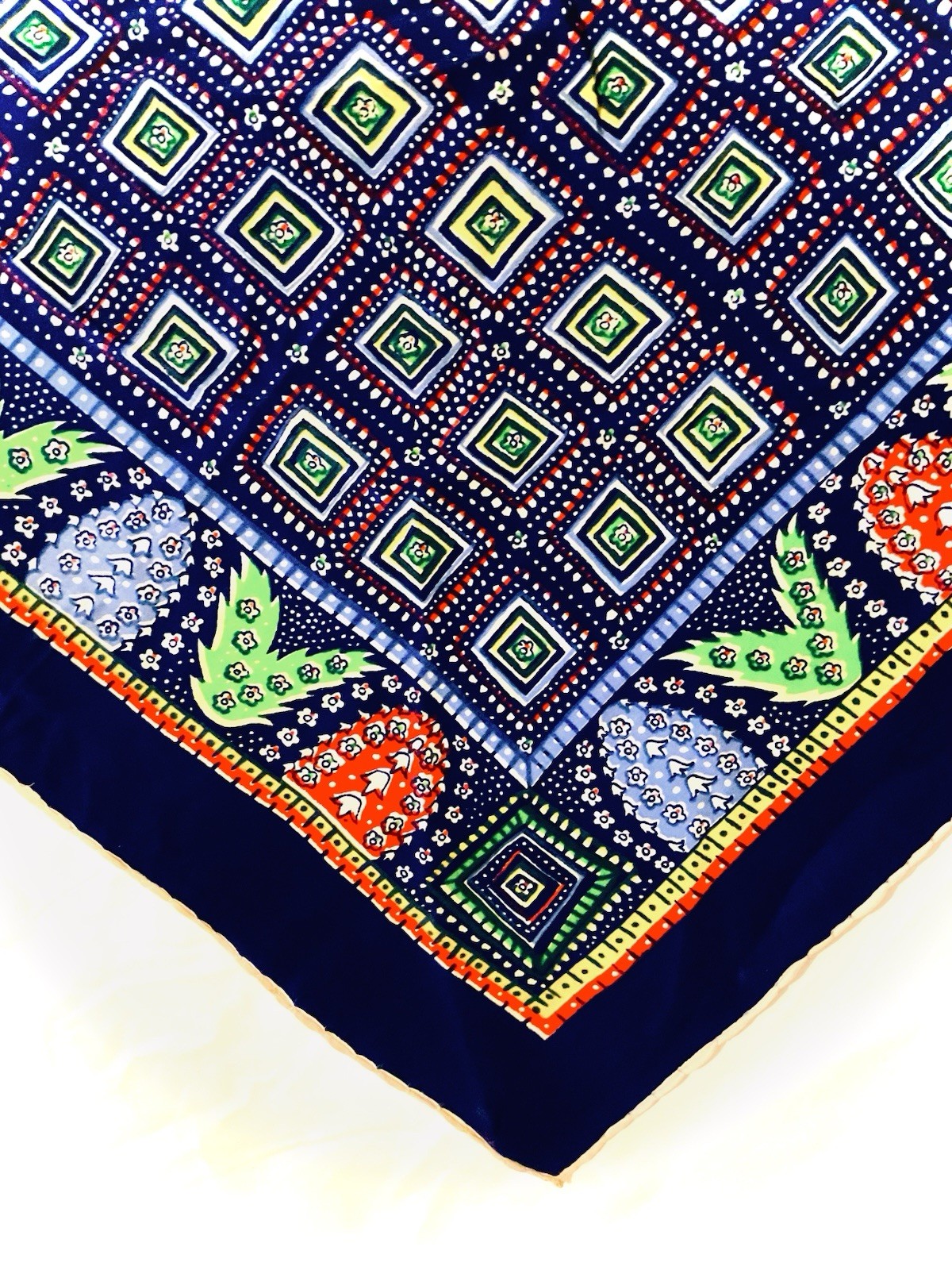 Hokokai style Indonesian Batik Style Cloth In Vibrant Colors