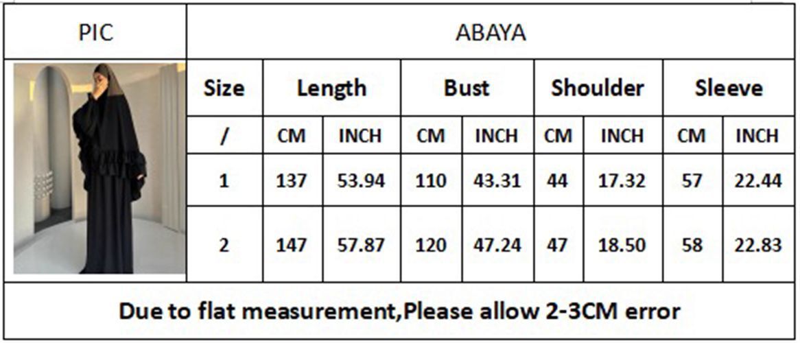 Women Muslim Solid Color Ramadan Robe Dress Set Arab Lotus Leaf Edge Big Turban