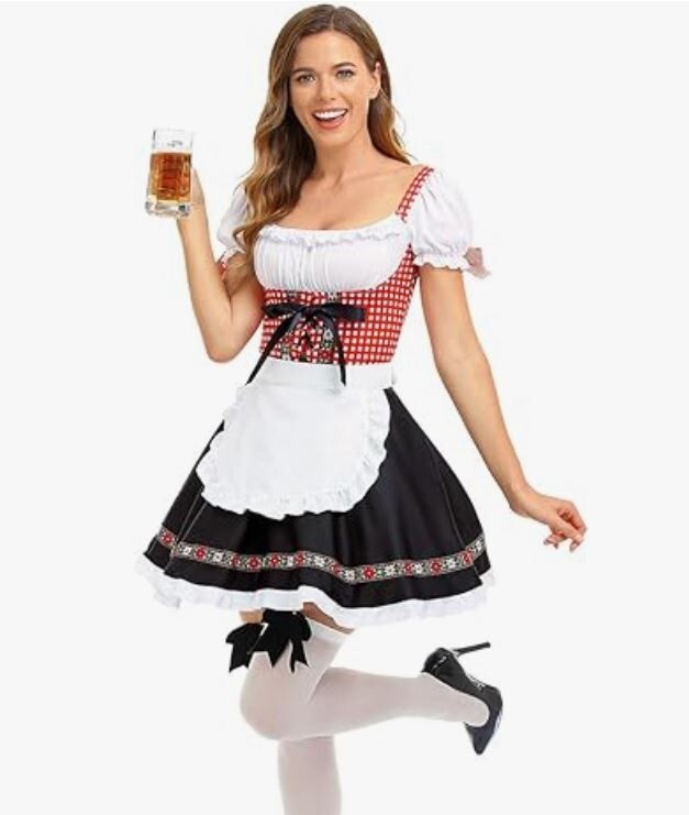 Oktoberfest 2 Piece Dirndl Dress Costume German Beerfest Size M **FREE SHIPPING*