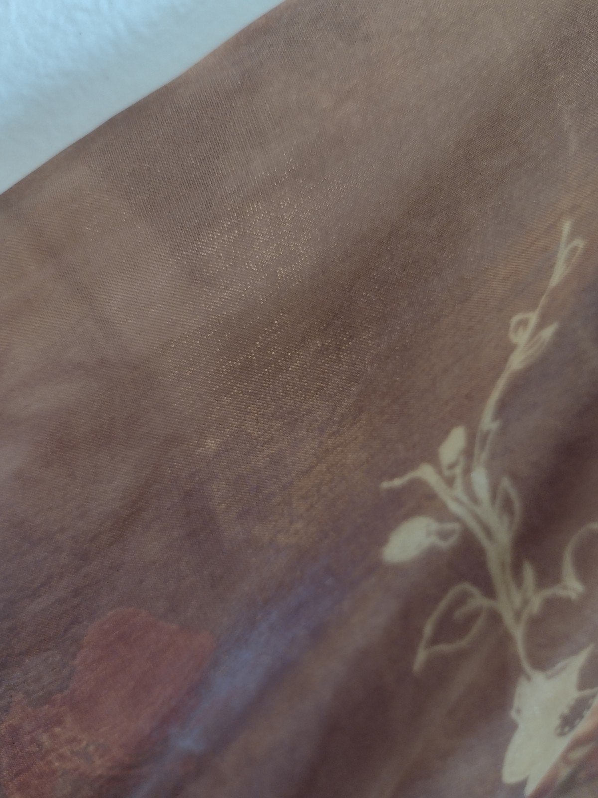 Mina Collection Kaftan Robe Mud Cloth Trim Copper Glow Rare Art to WearOne Size