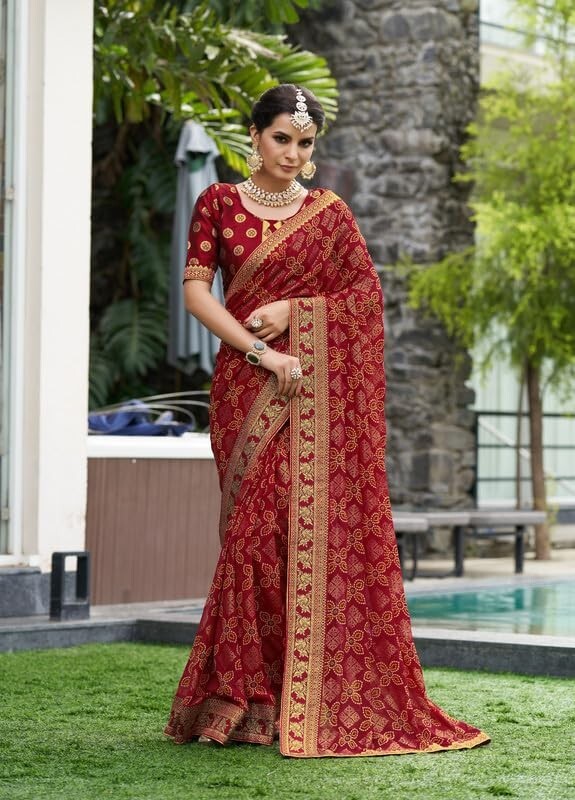 Women’s Mix Catalog Sarees With Unstitched Blouse Piece