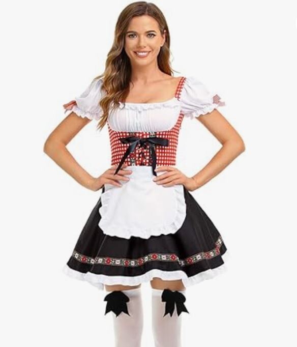Oktoberfest 2 Piece Dirndl Dress Costume German Beerfest Size M **FREE SHIPPING*