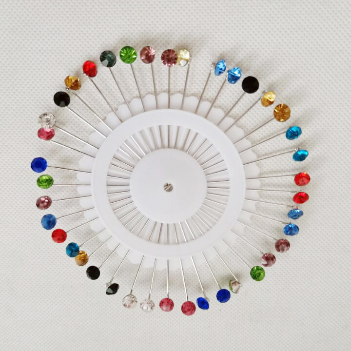 40Pcs Muslim Women Hijab Pins Rhinestone Shawl Brooch Safety Headwear Islamic