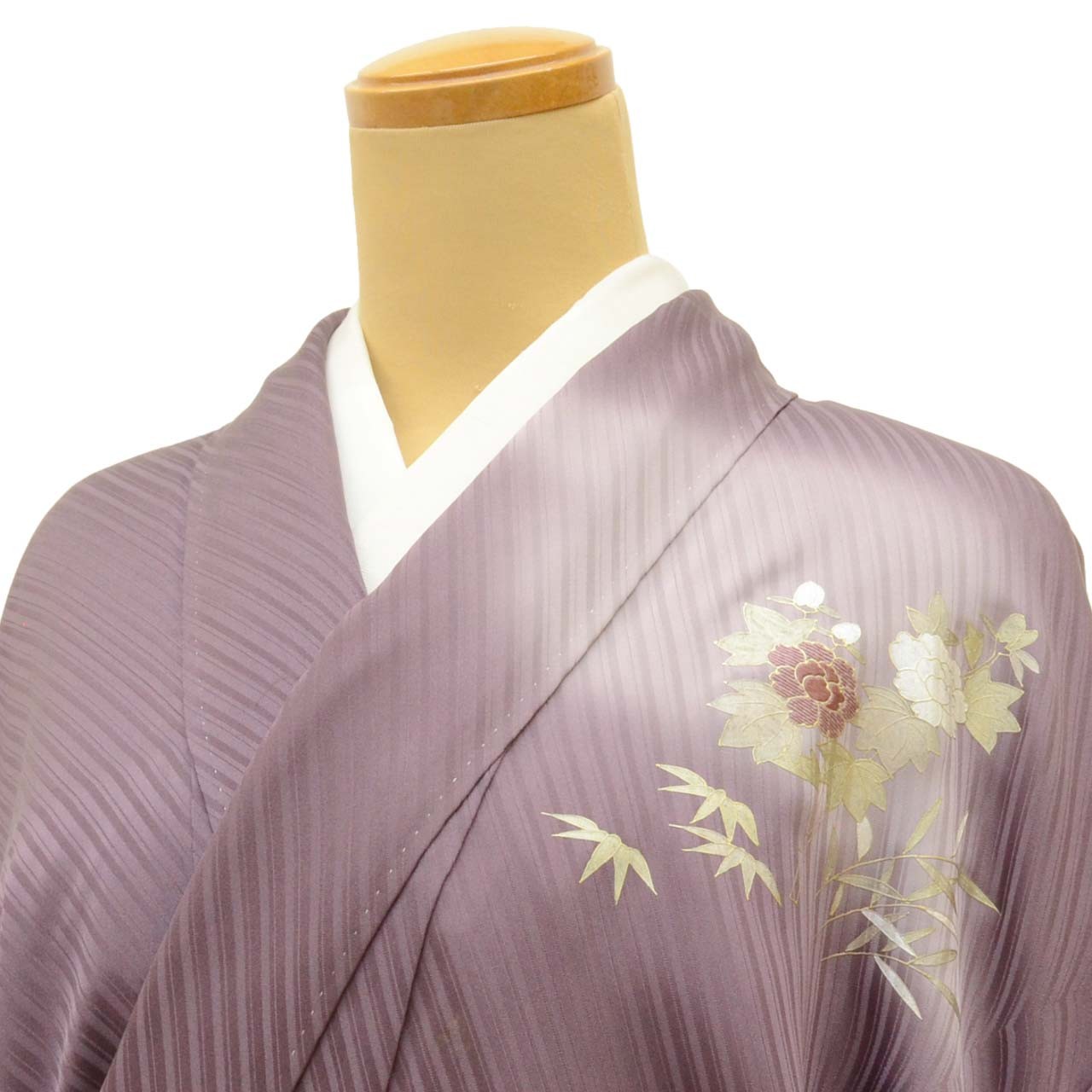 Vintage Japanese Kimono | Houmongi | Purple Silk Chirimen | uu1622b