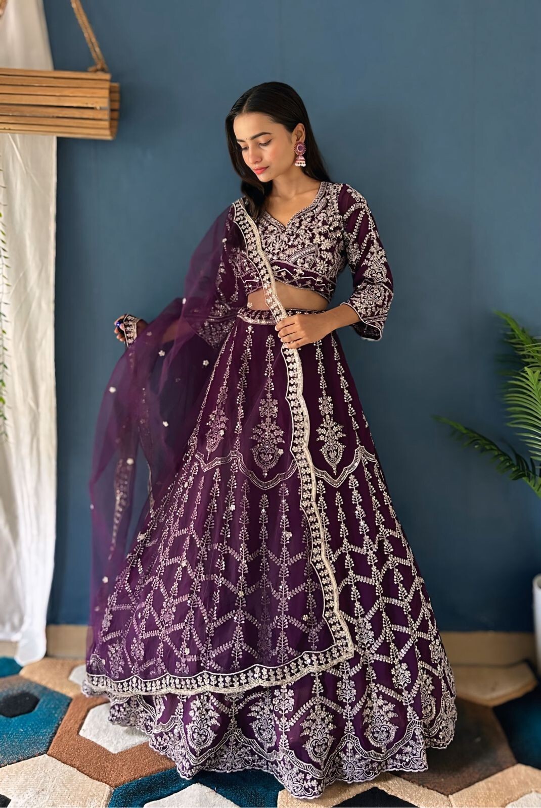 Party lehenga choli Indian designer Bollywood lehenga wedding ethnic bridal Eid