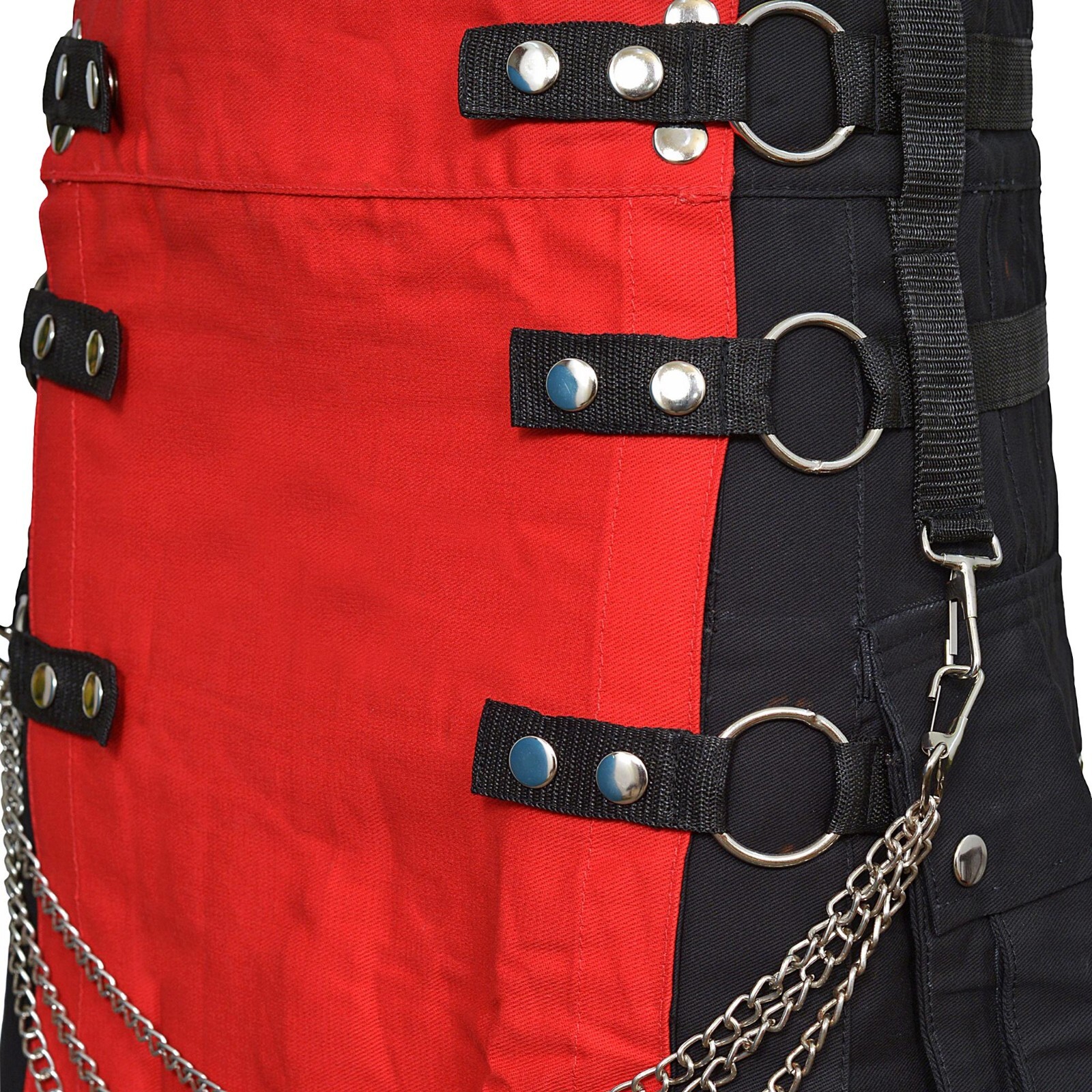 Utility Kilt Black with Removable Chains & Apron Scottish Outfit Wedding Dress