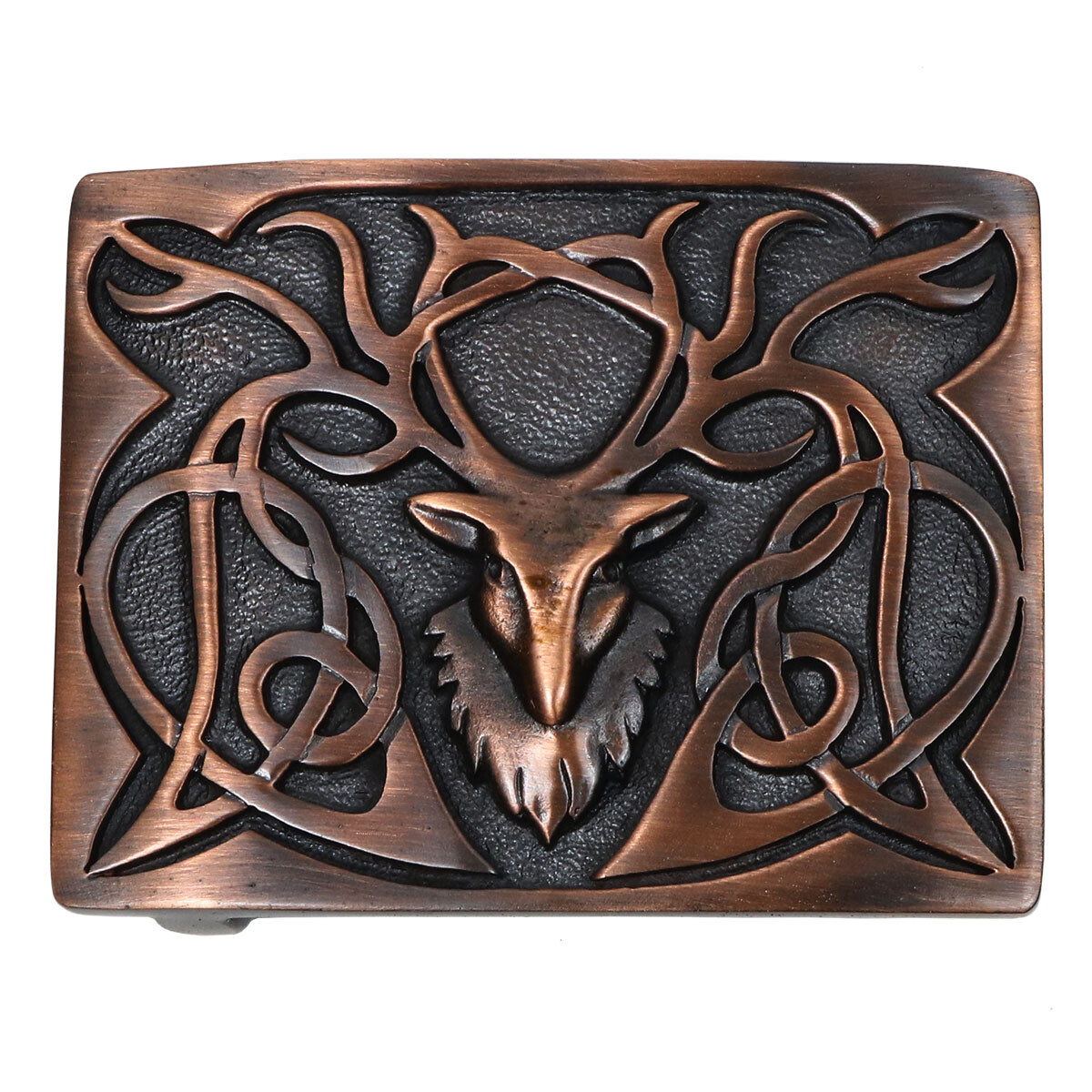 Stag’s Head Bronze Kilt Belt Buckle – Made in Scotland