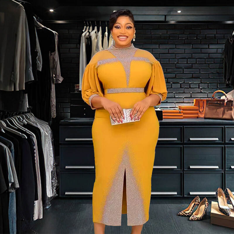 Plus Size African Wedding Party Long Dresses Women Dashiki Evening Gown Elegant