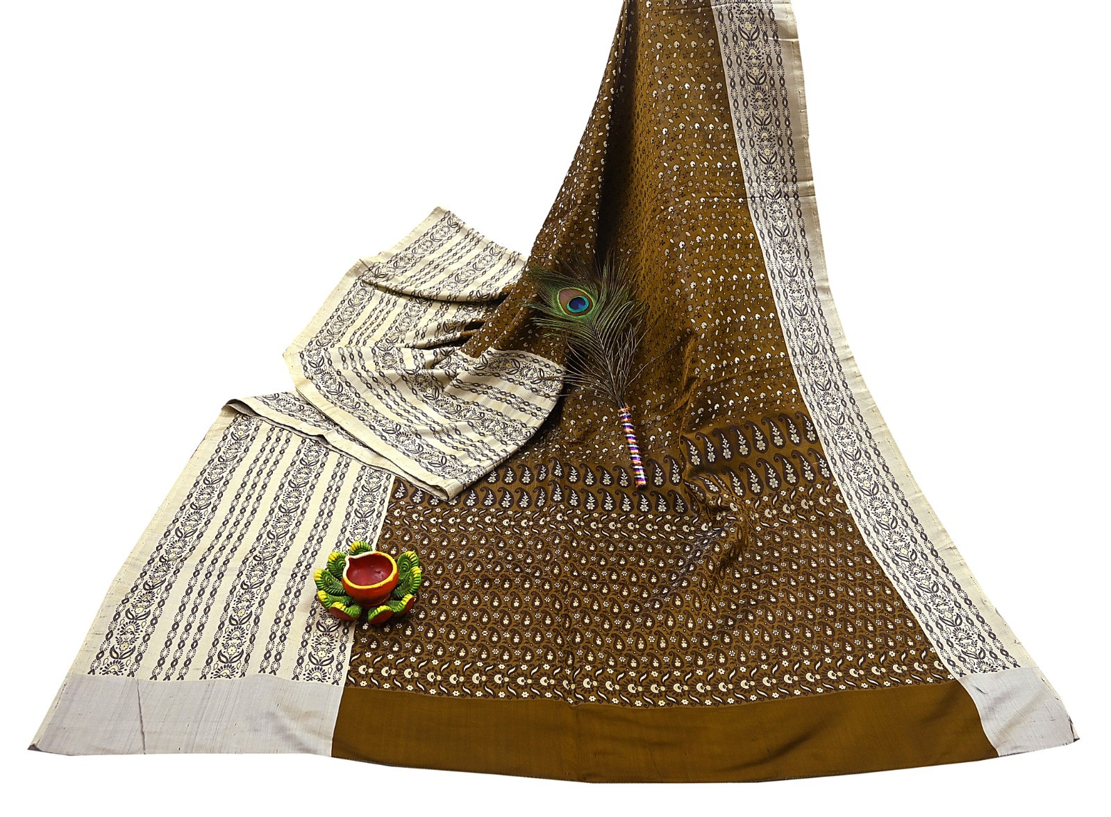 Vintage Green Banarasi Silk Saree Pure Satin Silk Handwoven Tanchoi Fabric 5yd