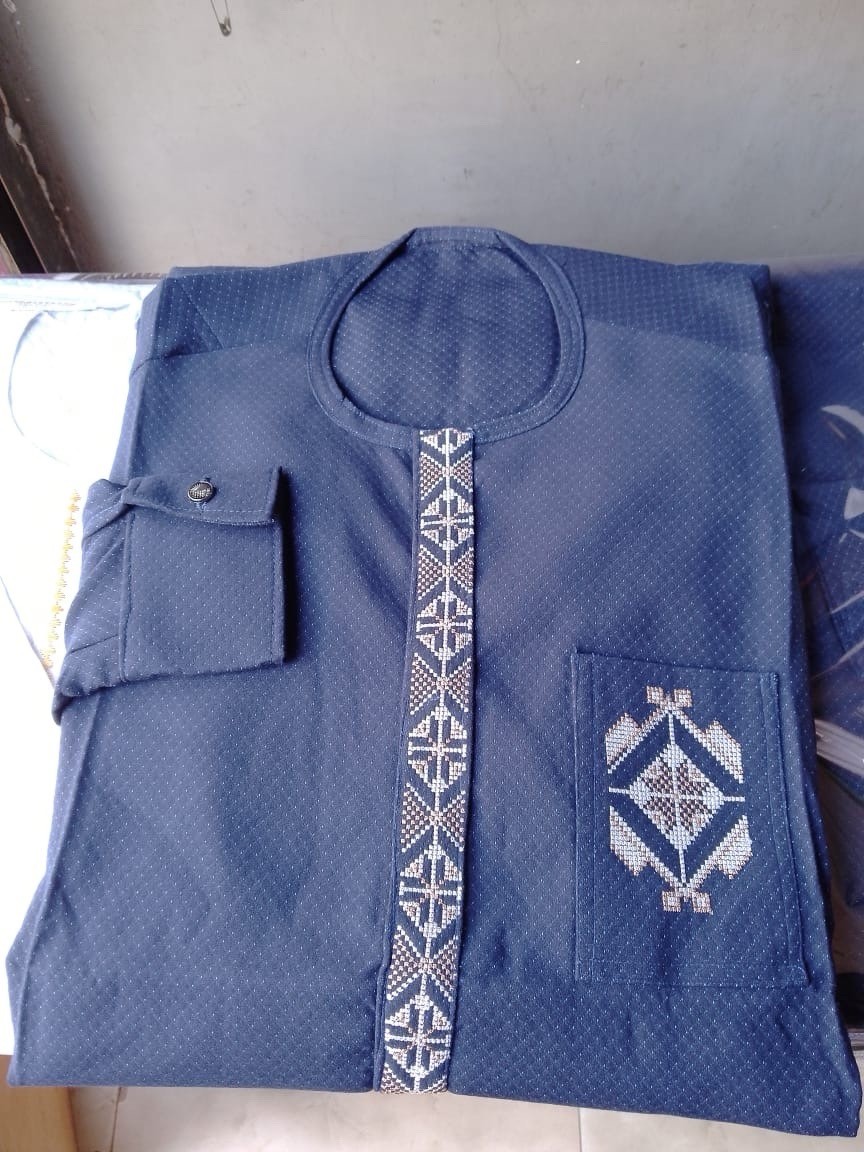 Men’s African Dashiki Boubou Set – Embroidered Traditional Outfit