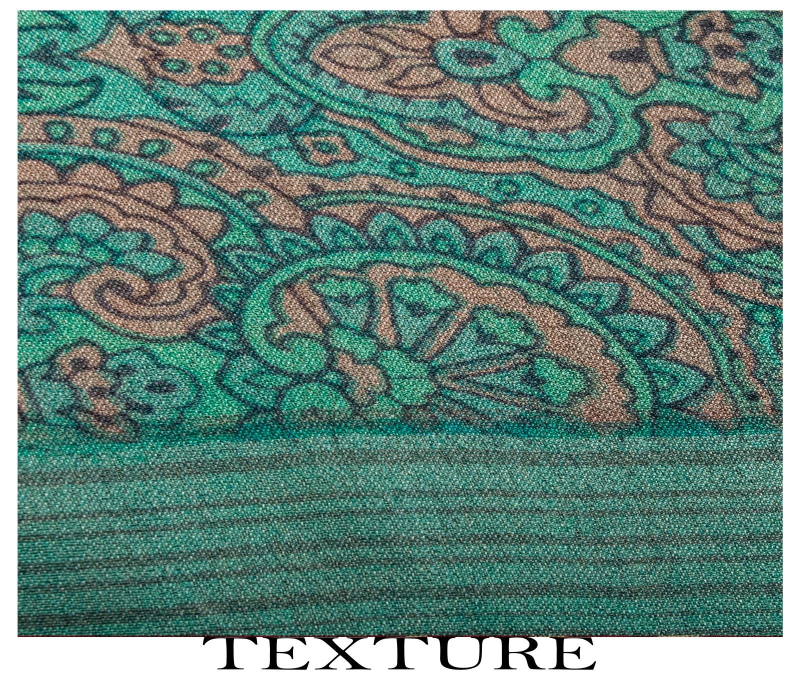 Sanskriti Vintage Saree Green Soft Pure Silk Floral Printed Sari 5.5+Yd Fabric