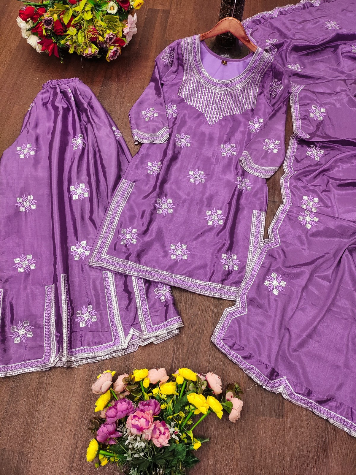 Designer Indian Pakistani top plazzo Bollywood Dress Party Wear Suit wedding