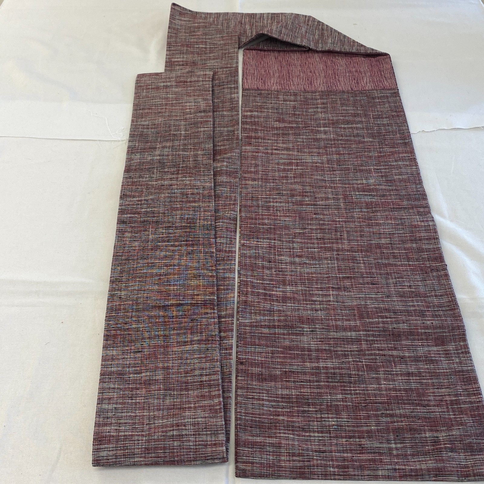 Japanese Vintage Kimono Nagoya Obi Cotton Purple Traditional Authentic 133x 11in