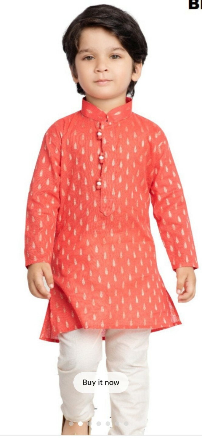 Special Eid Offer boy Banarsi Brocade Jacquard Kurta And Pajama Size 8 to 9 Ora