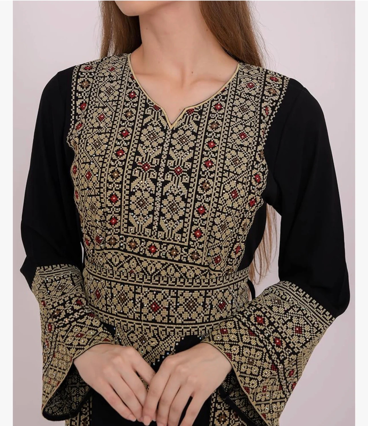 Tarif Thobe – Women’s Embroidered Dress, Perfect for Eid, Abaya, Ramadan